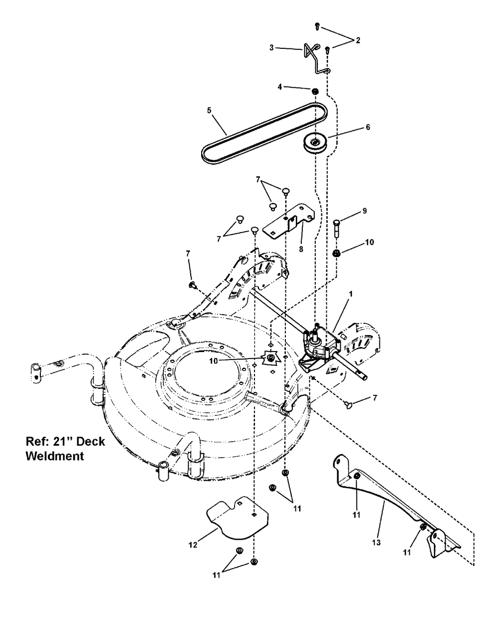 Transmission Group Diagram and Parts List for 7800670-BBRS219BS 2010 Briggs and Stratton Lawn Mower